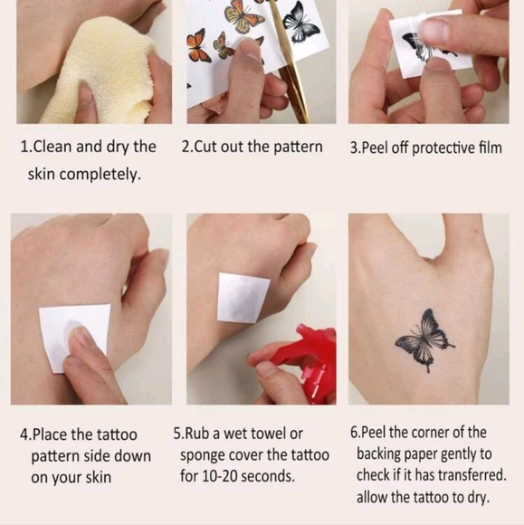 🍉5 for $25* Wolf & Girl Temporary Tattoos - Picture 4 of 4